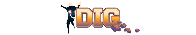 지하 채굴과 자원 회수를 설명하는 Steam 공식 DIG 장면
