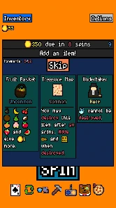 Fruit Basket·Treasure Map·Undertaker처럼 역할이 다른 심볼 후보를 비교하는 선택 화면