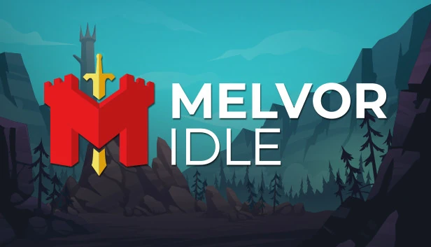 여러 생산 스킬과 전투를 상징하는 Melvor Idle 공식 Steam 대표 이미지